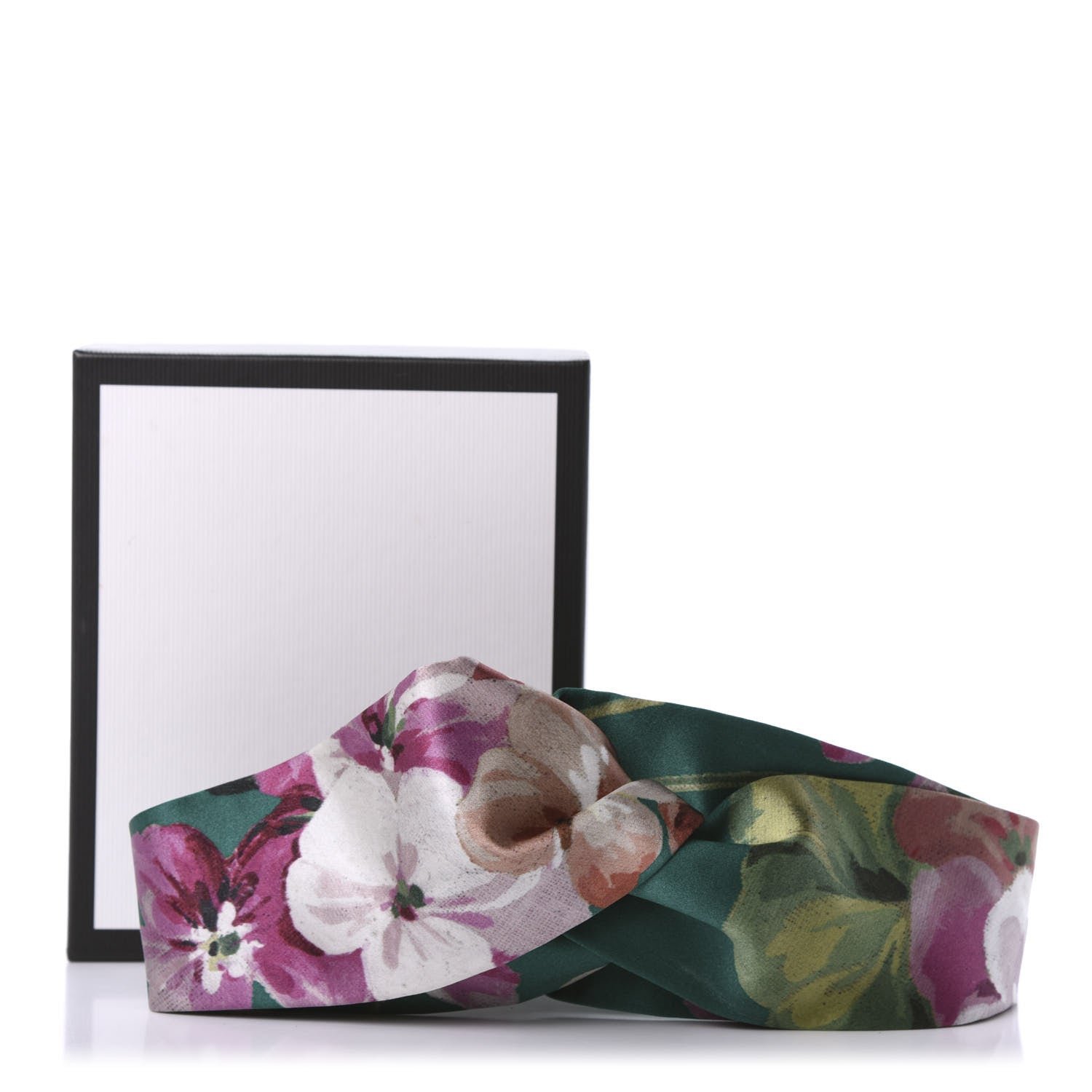 Gucci Silk Blooms Print Duchesse Headband Grass 8 of 8