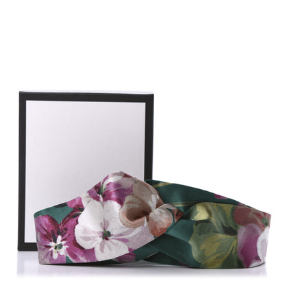 Gucci Silk Blooms Print Duchesse Headband Grass 8 of 8