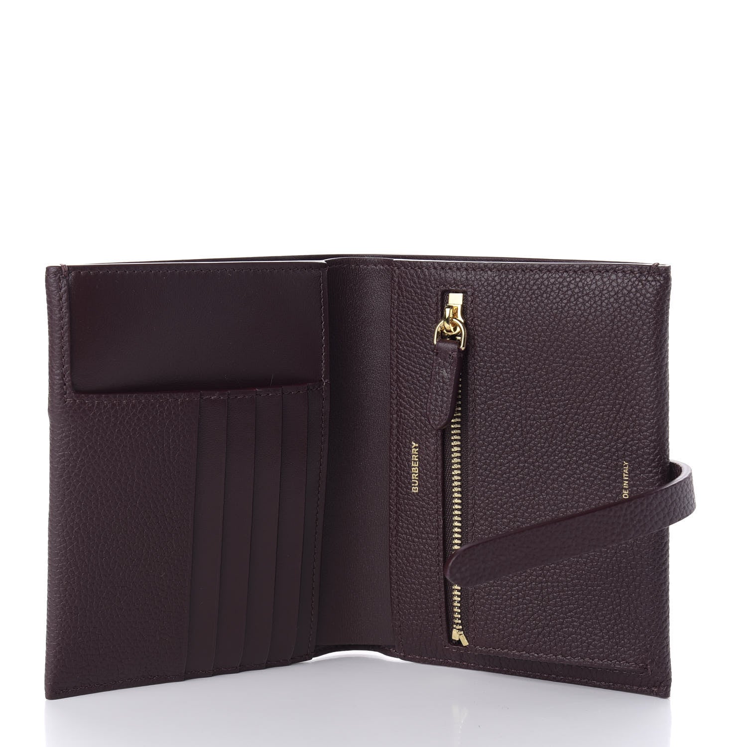 Burberry Grainy Calfskin Monogram Motif Folding Wallet Brown 5 of 6
