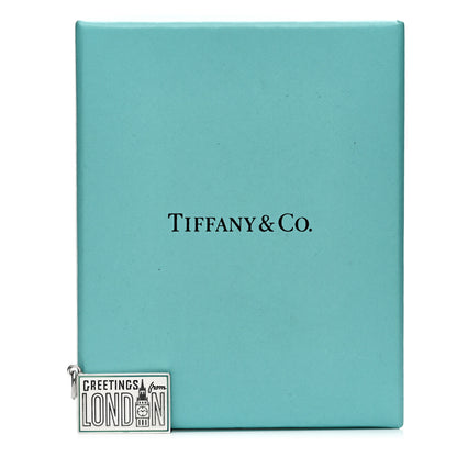 Tiffany Sterling Silver Enamel London Postcard Charm Blue 5 of 5