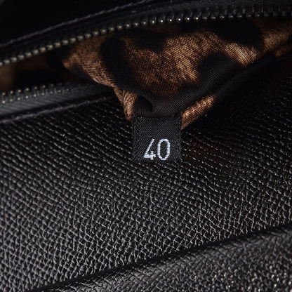 Dolce & Gabbana Metallic Dauphine Medium Miss Sicily Satchel Gunmetal 7 of 7