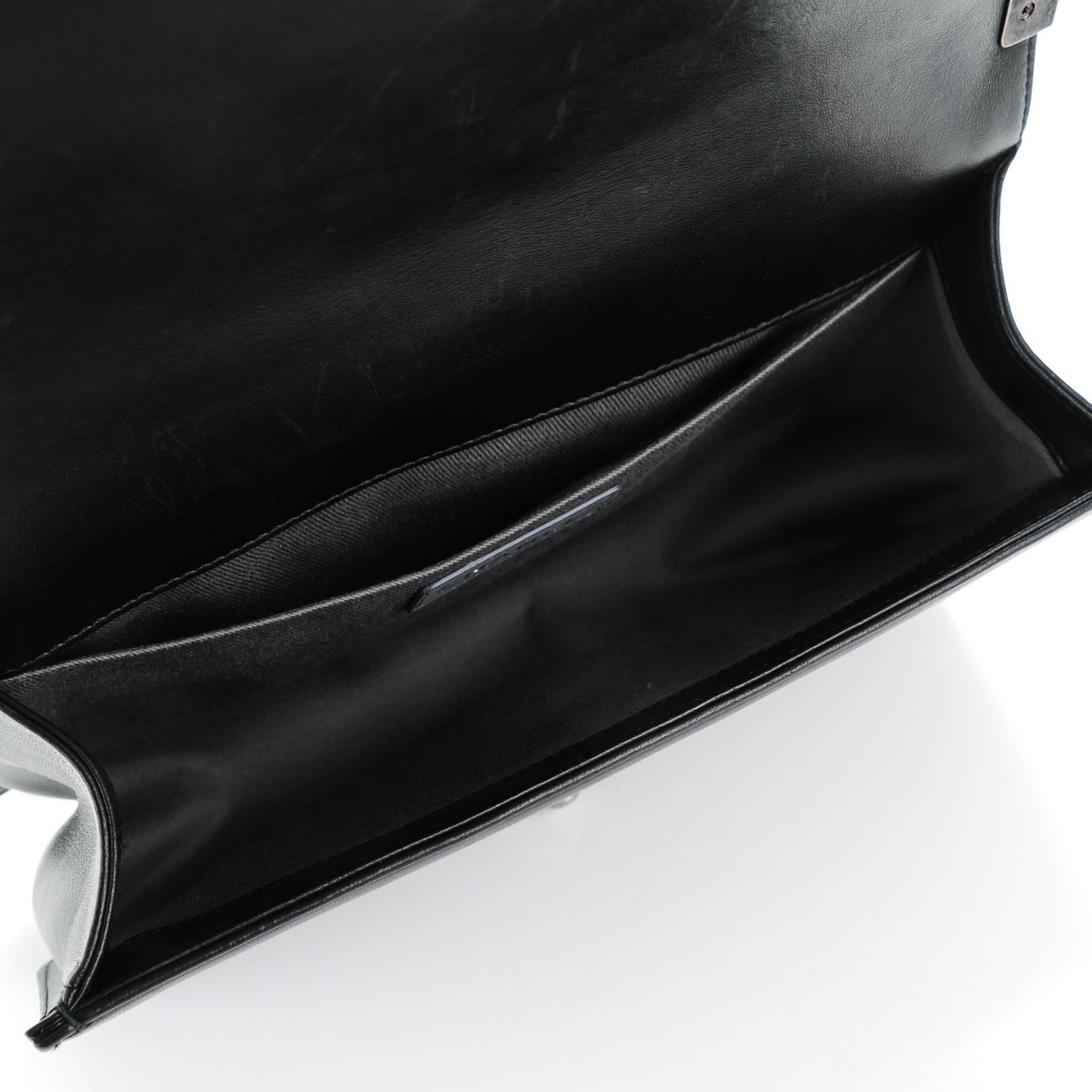 Lambskin Quilted Medium Boy Flap Black