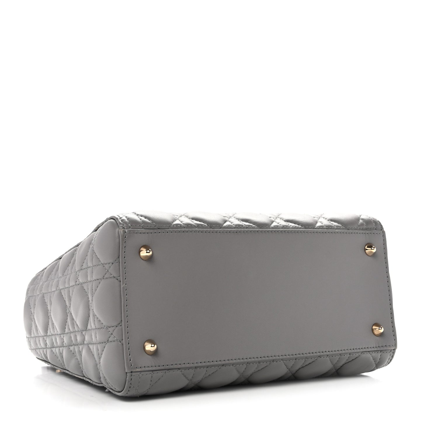 Lambskin Cannage Medium Lady Dior Grey