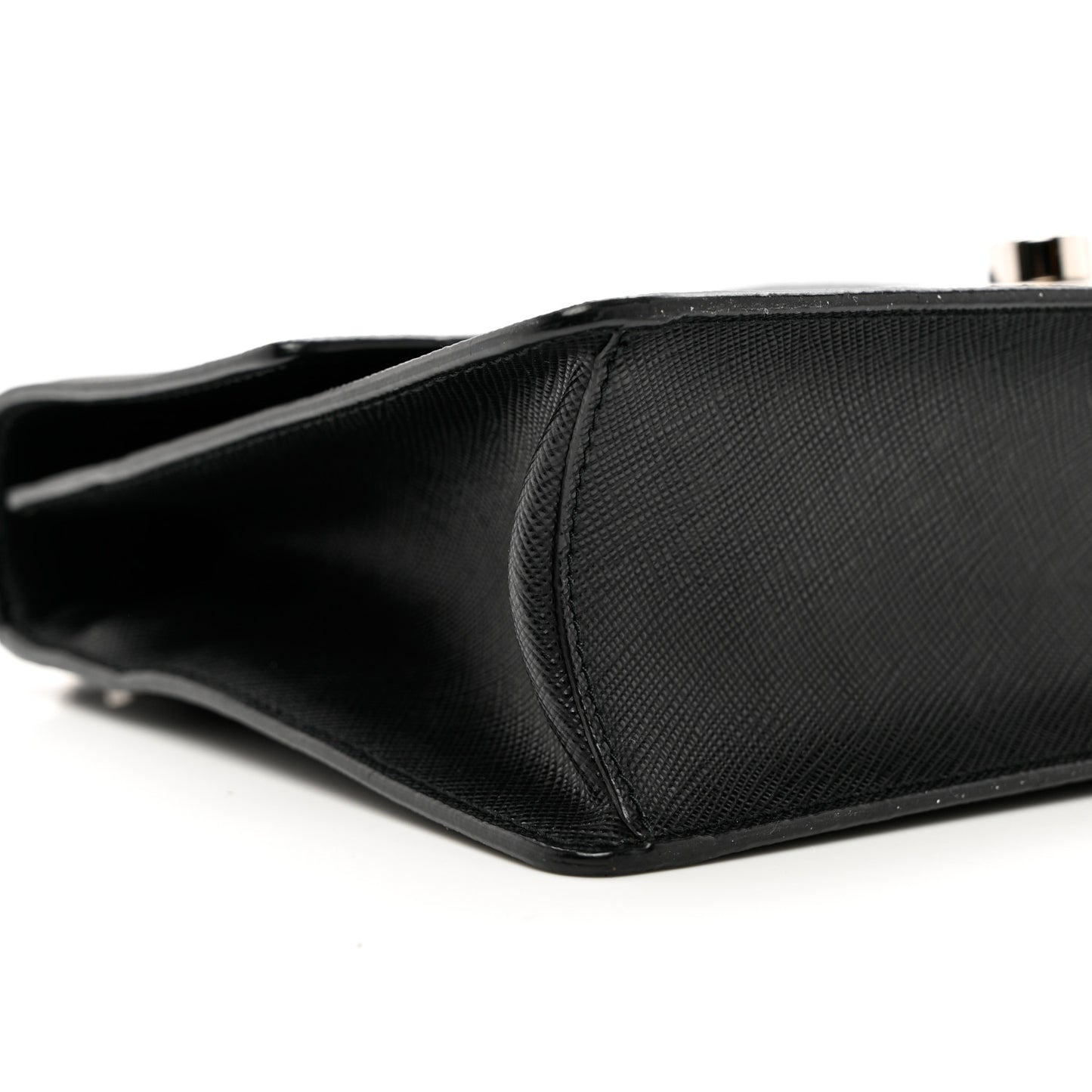 Saffiano Pattina Crossbody Bag Black