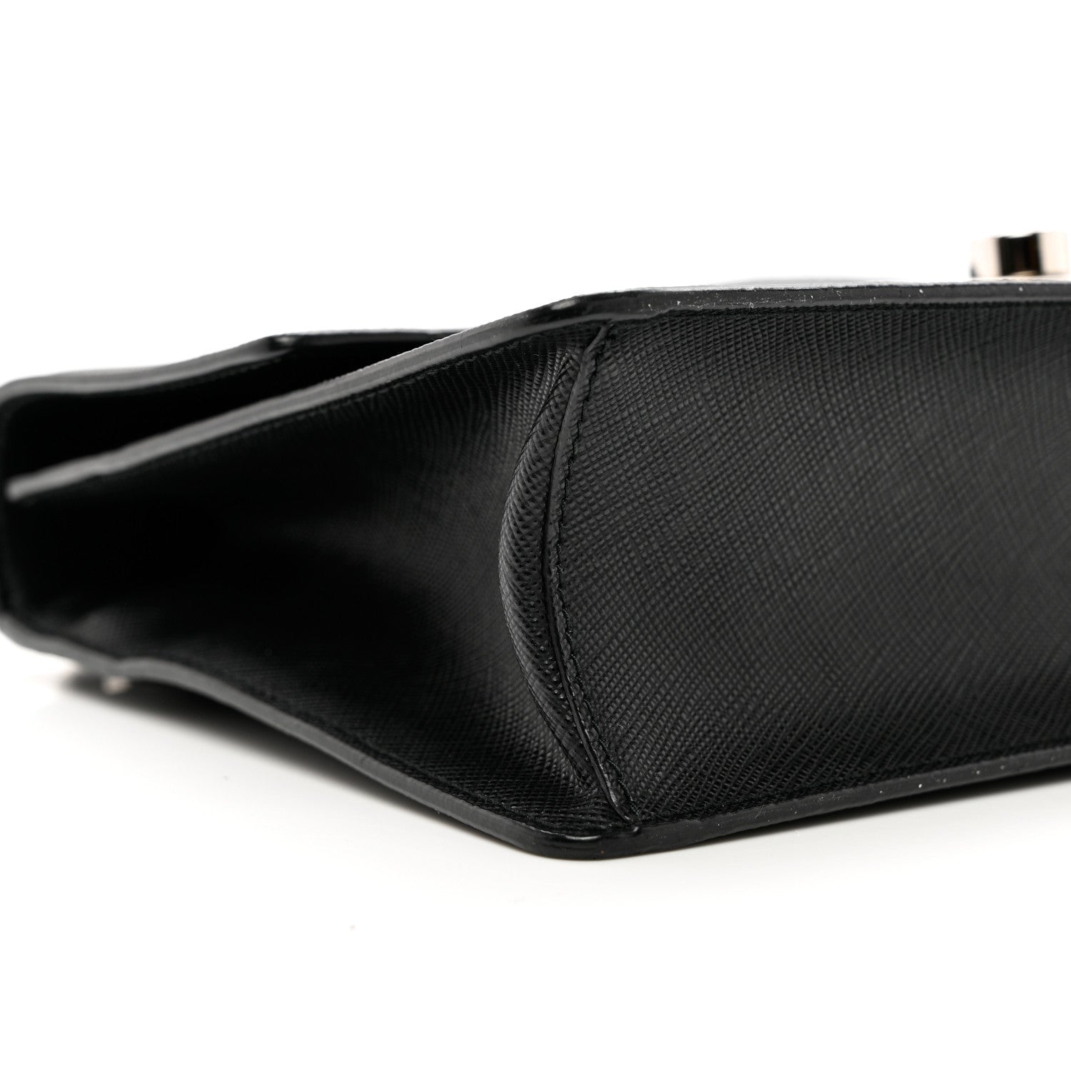 Prada Saffiano Pattina Crossbody Bag Black 7 of 10