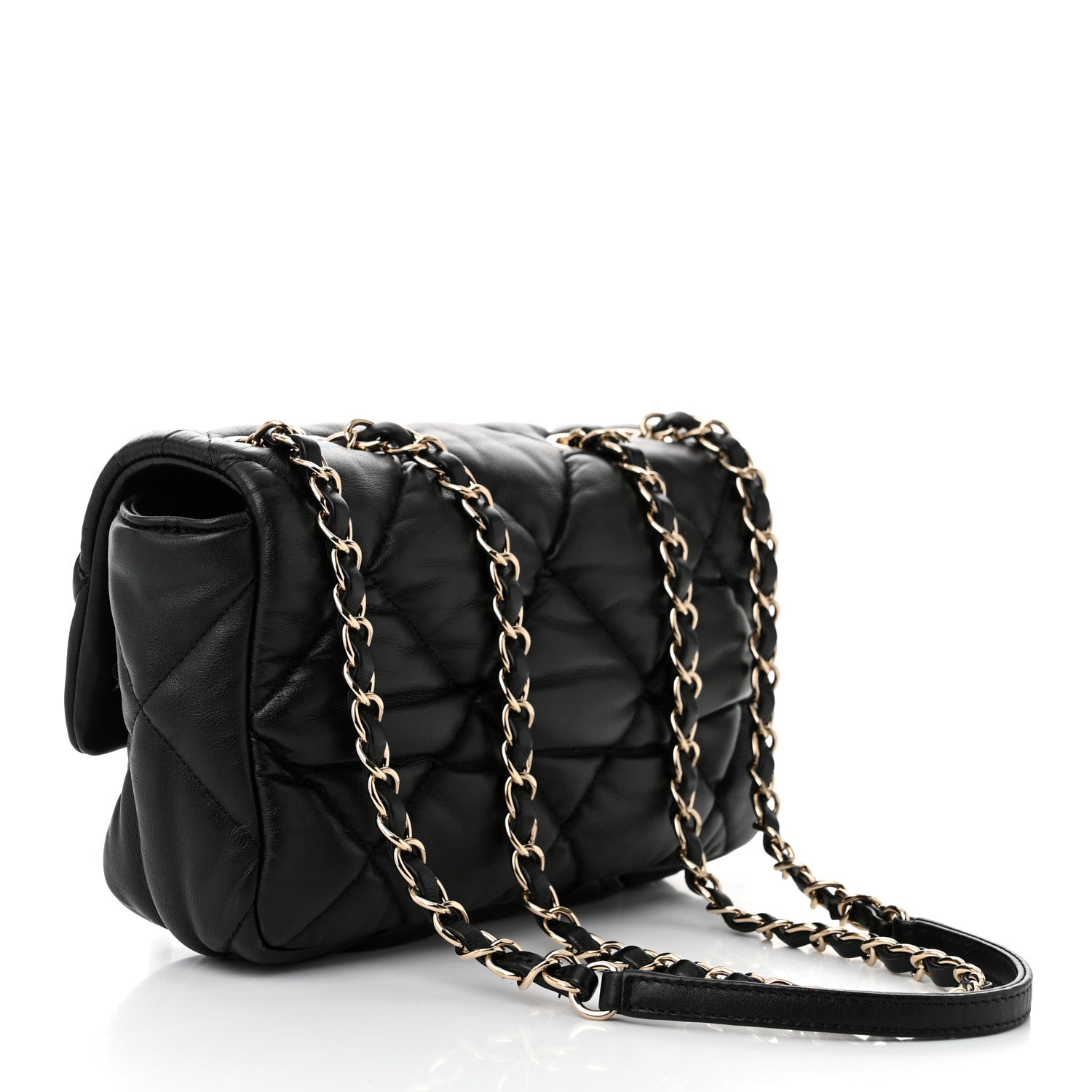 Chanel Calfskin Quilted Medium Bubbly Flap Black 3 of 10