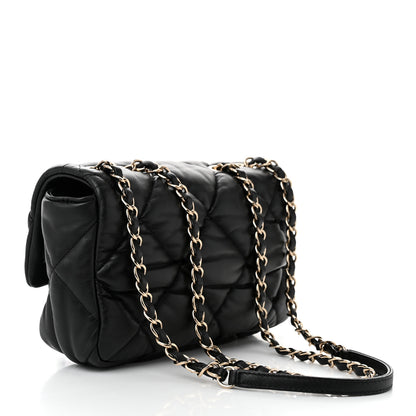 Chanel Calfskin Quilted Medium Bubbly Flap Black 3 of 10