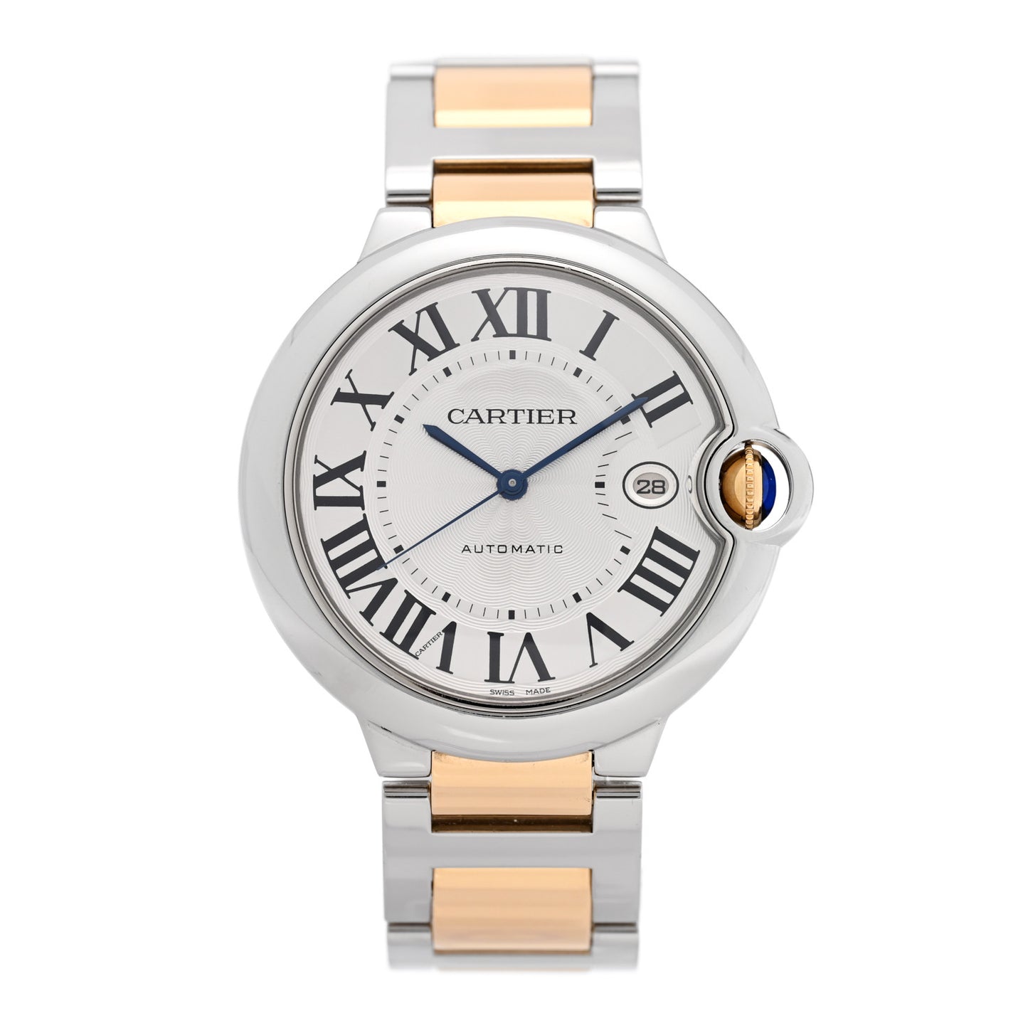 Stainless Steel 18K Yellow Gold 42mm Ballon Bleu De Cartier Automatic Watch