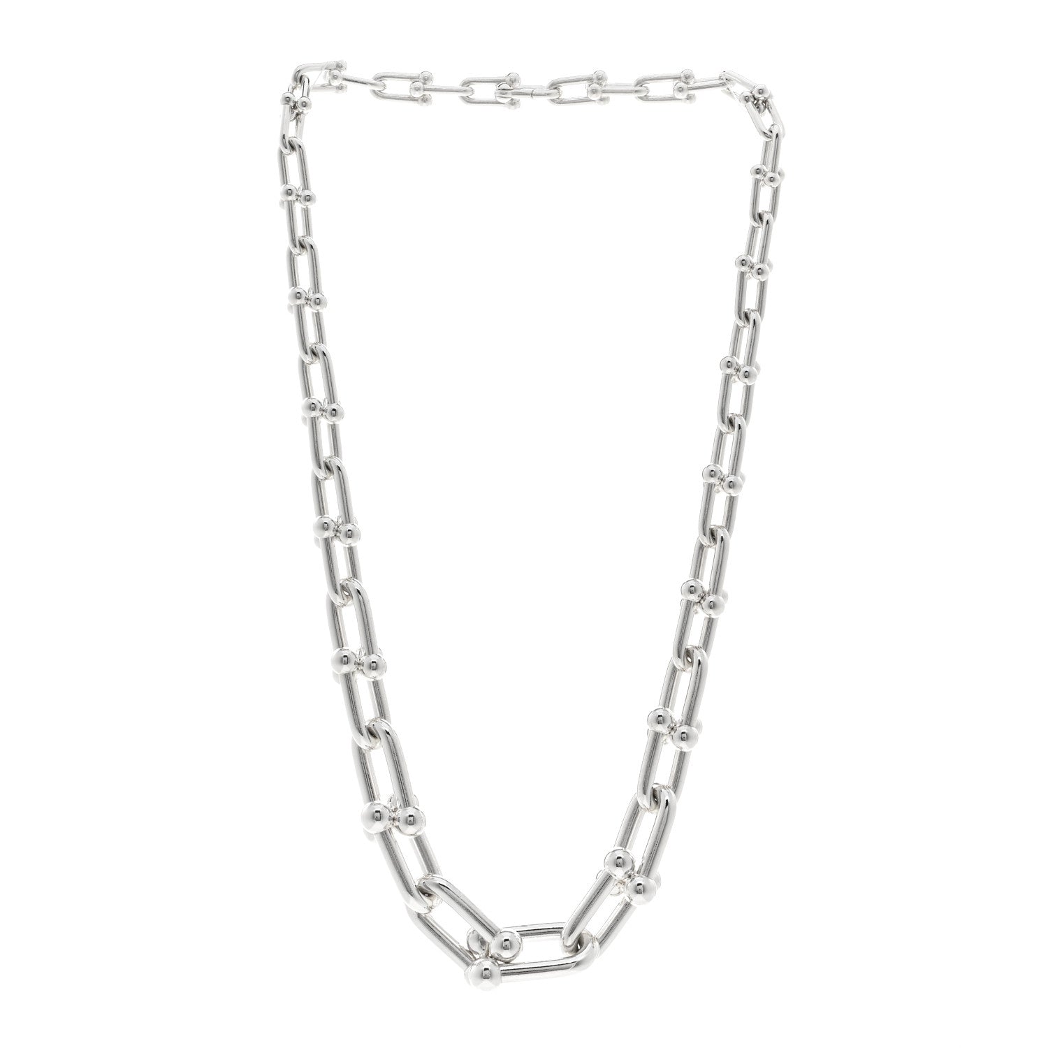 Tiffany Sterling Silver HardWear Graduated Link Necklace 3 of 4