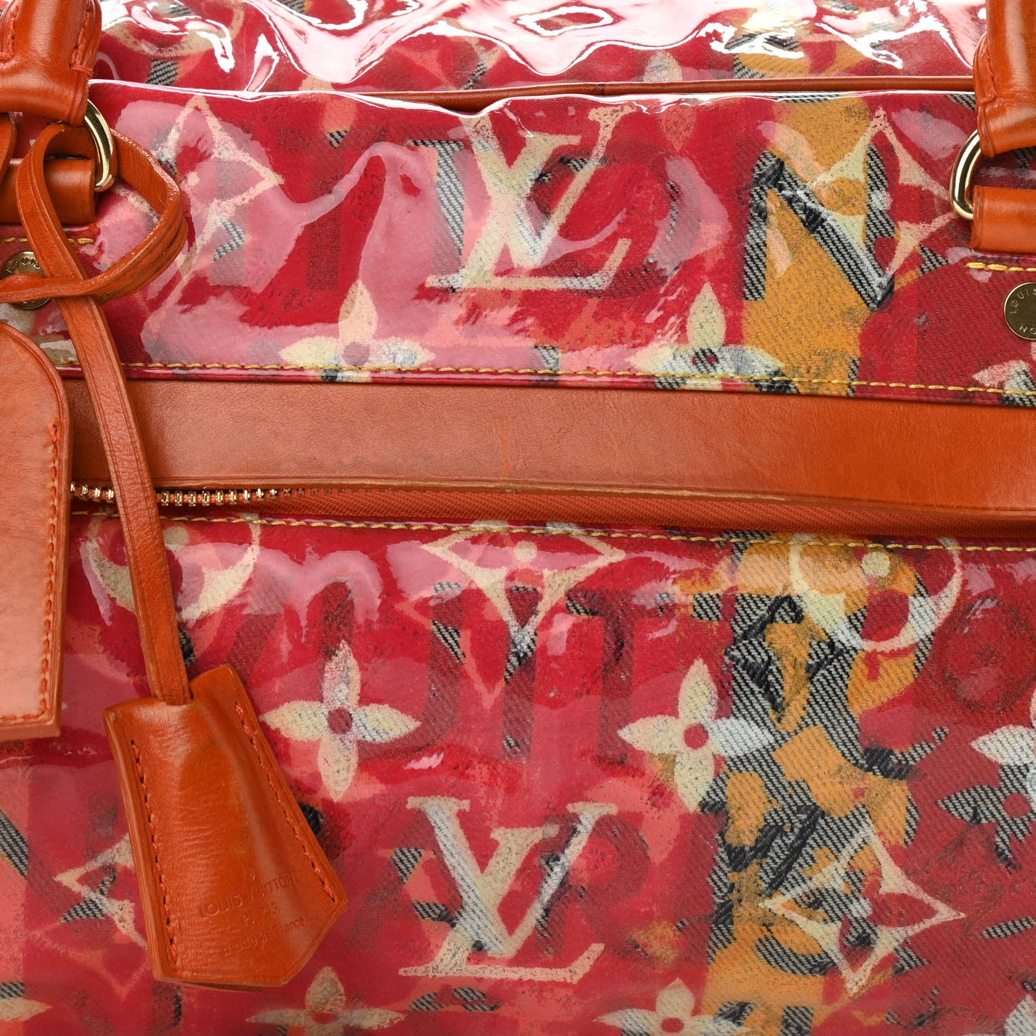 Louis Vuitton Monogram Richard Prince Weekender Satchel 7 of 14