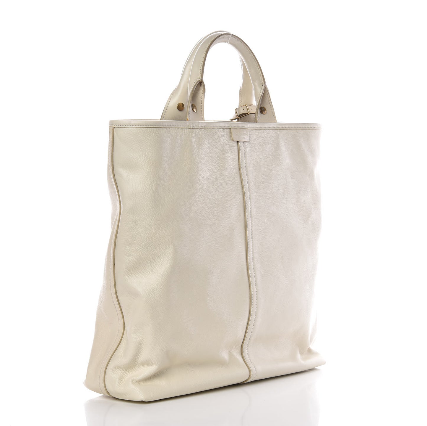 Calfskin Shopping Tote White