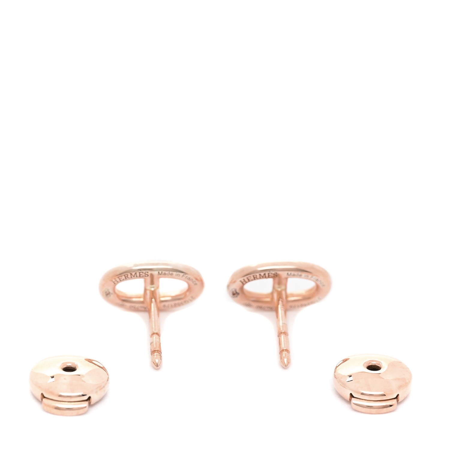 Hermes 18K Rose Gold TPM Farandole Stud Earrings 4 of 6