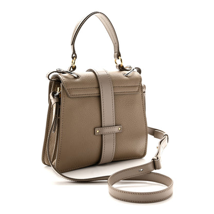 Chloe Shiny Grained Calfskin Small Aby Day Shoulder Bag Motty Grey 3 of 9