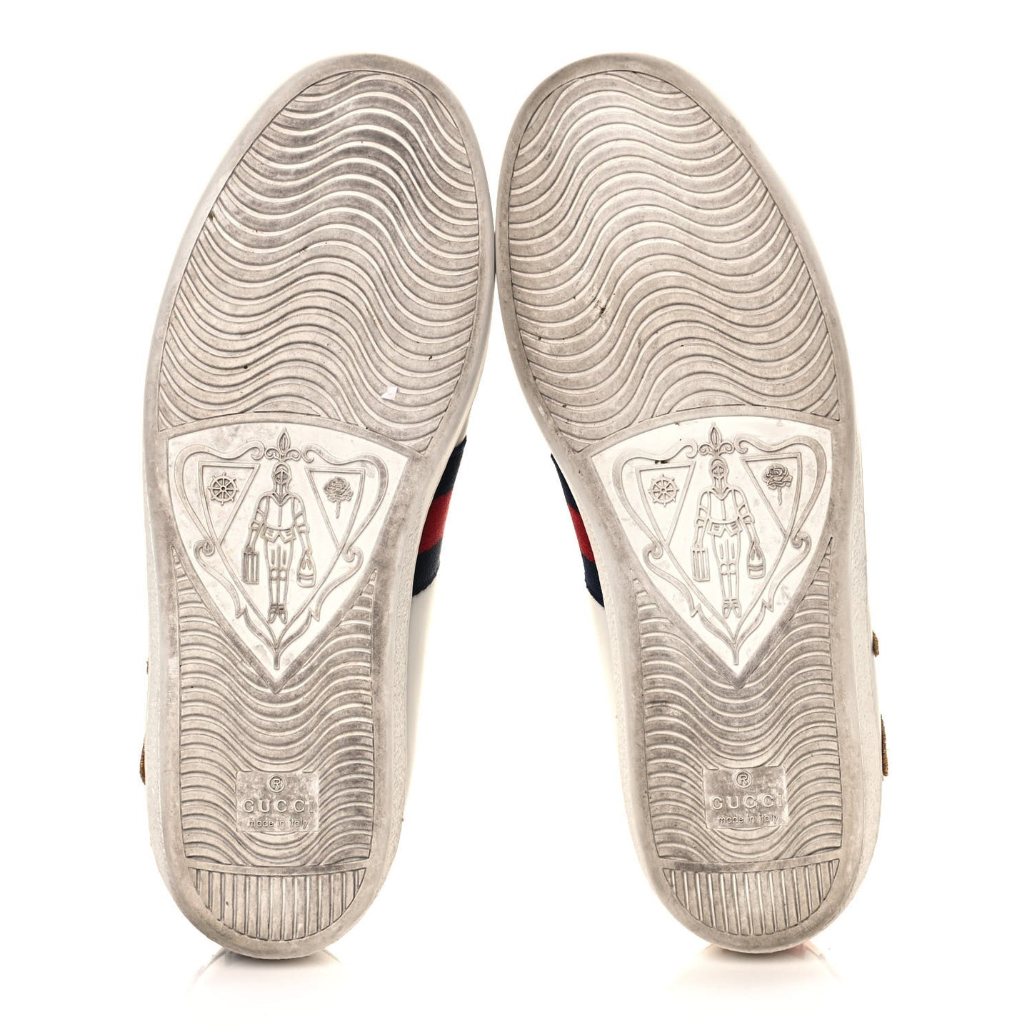 Calfskin Nappa Web LOVED Embroidered Womens Ace Sneakers 37.5 White Red Flame Notte