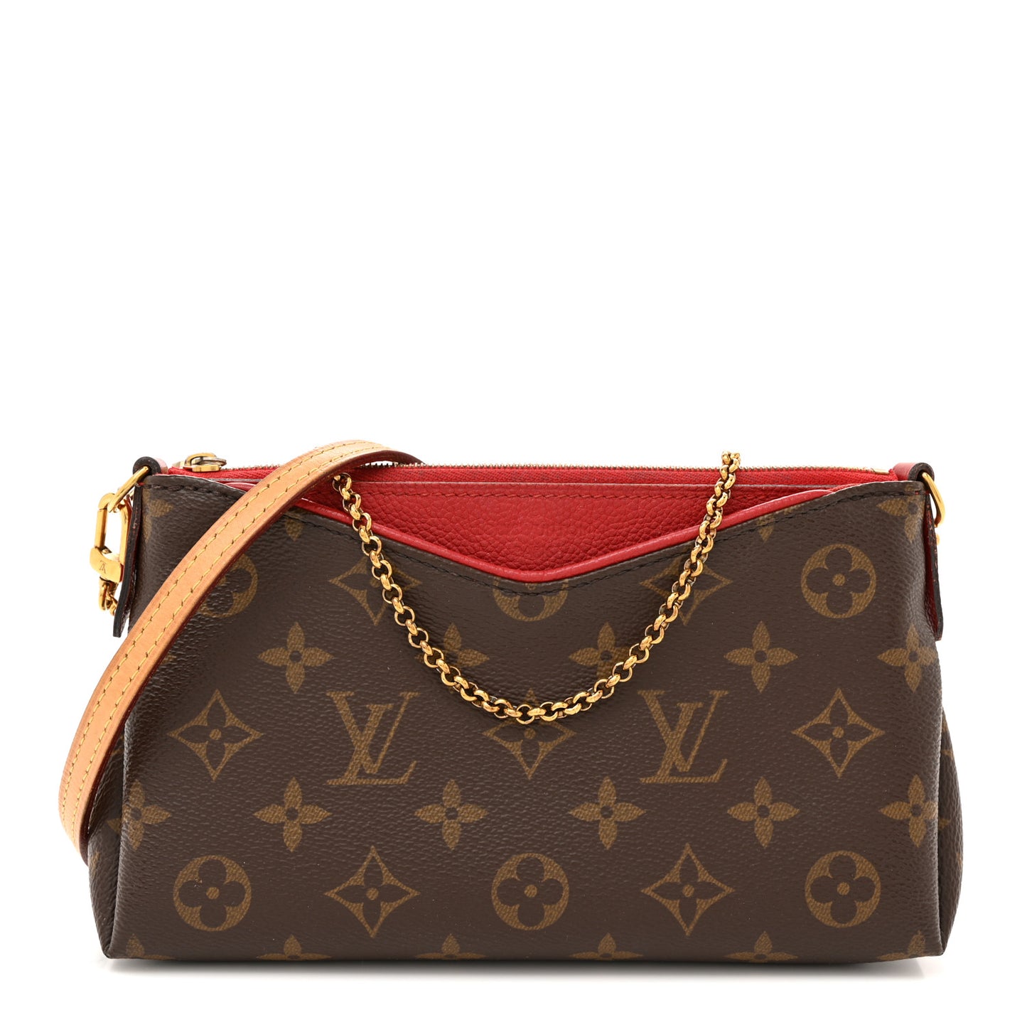 Monogram Pallas Clutch Cherry