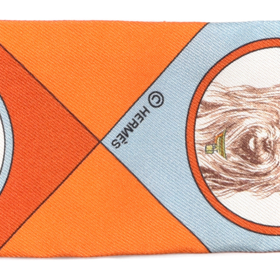 Silk Colliers Et Chiens Twilly Potiron Orange Ciel