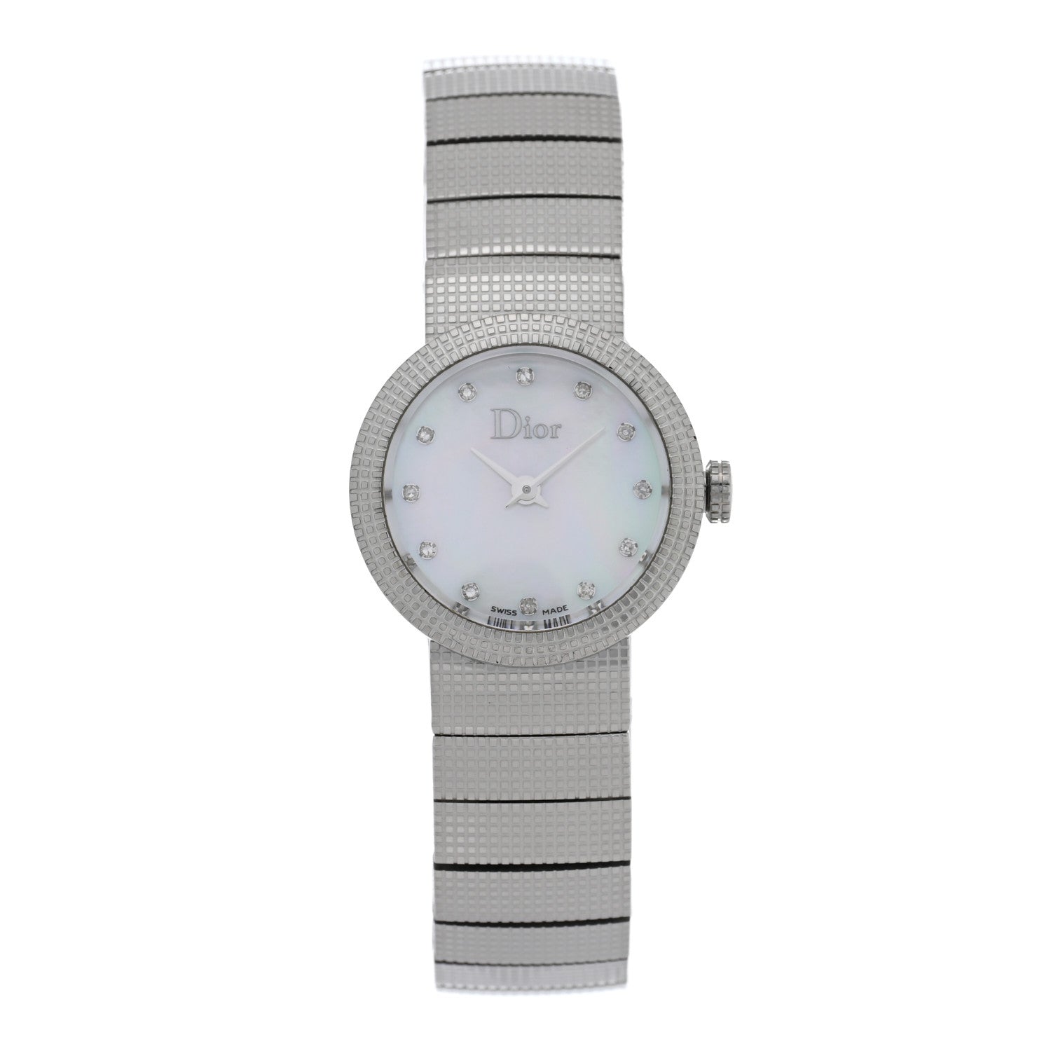 Christian Dior Stainless Steel Diamond Mother of Pearl 23mm La D De Dior Quartz Watch 1 of 4