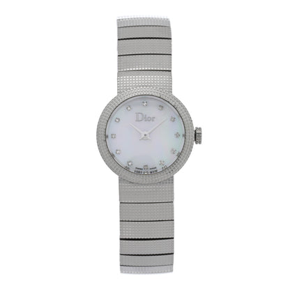 Christian Dior Stainless Steel Diamond Mother of Pearl 23mm La D De Dior Quartz Watch 1 of 4
