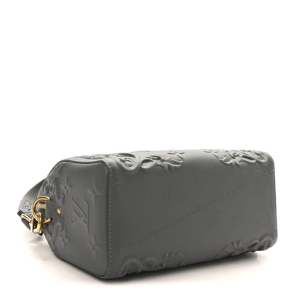 Louis Vuitton Calfskin Debossed Monogram Versailles City Keepall Dark Shadow Grey 4 of 9