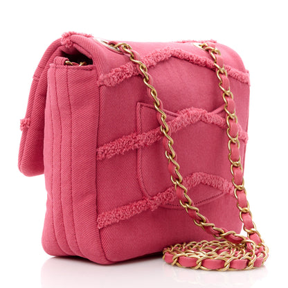 Chanel Denim Coco Flap Pink 3 of 12