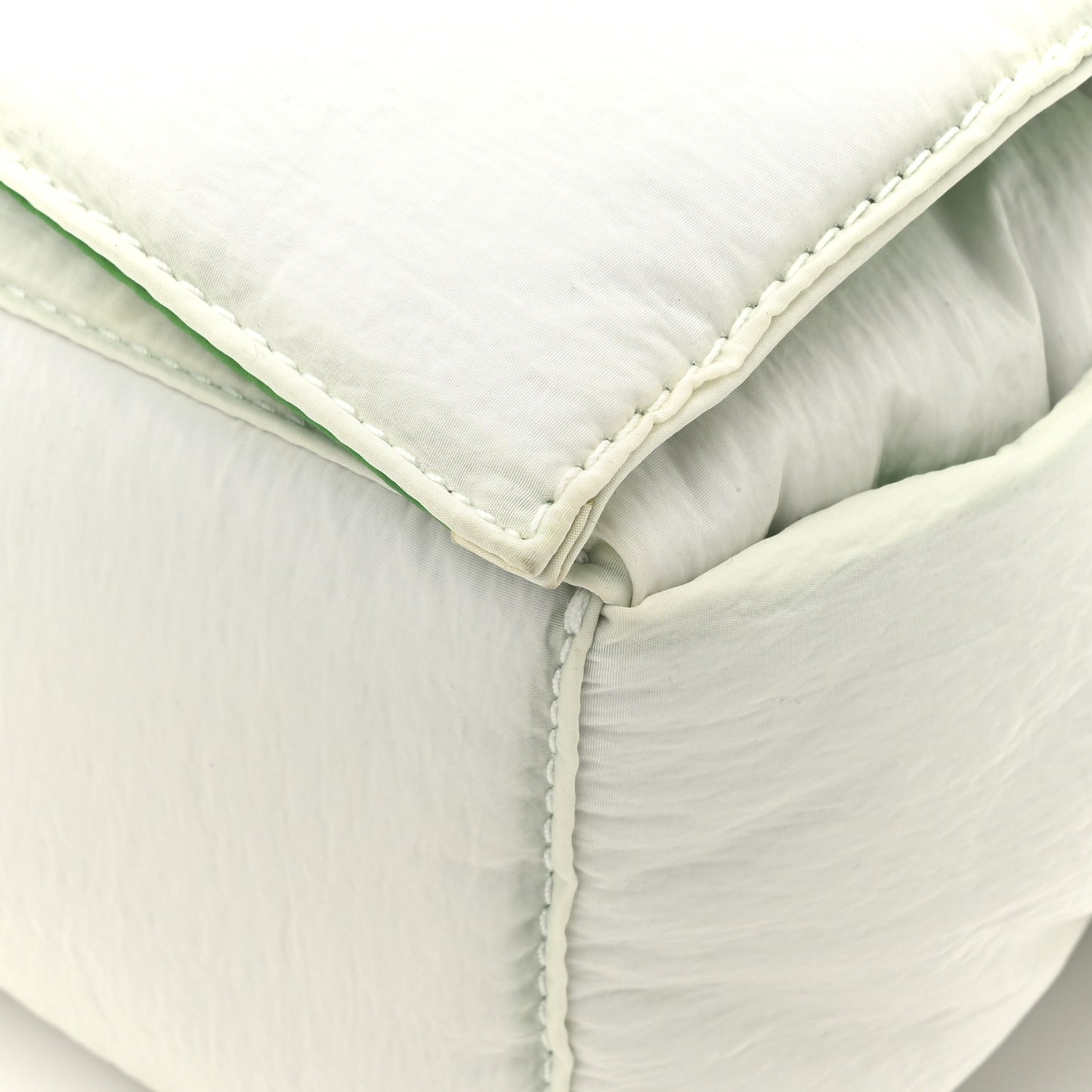 Nylon Intrecciato Padded Tech Mini Cassette Belt Bag White