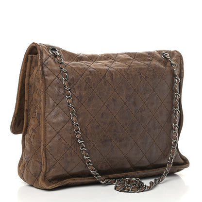 Chanel Aged Crumpled Calfskin Vintage Flap Brown 2 of 4