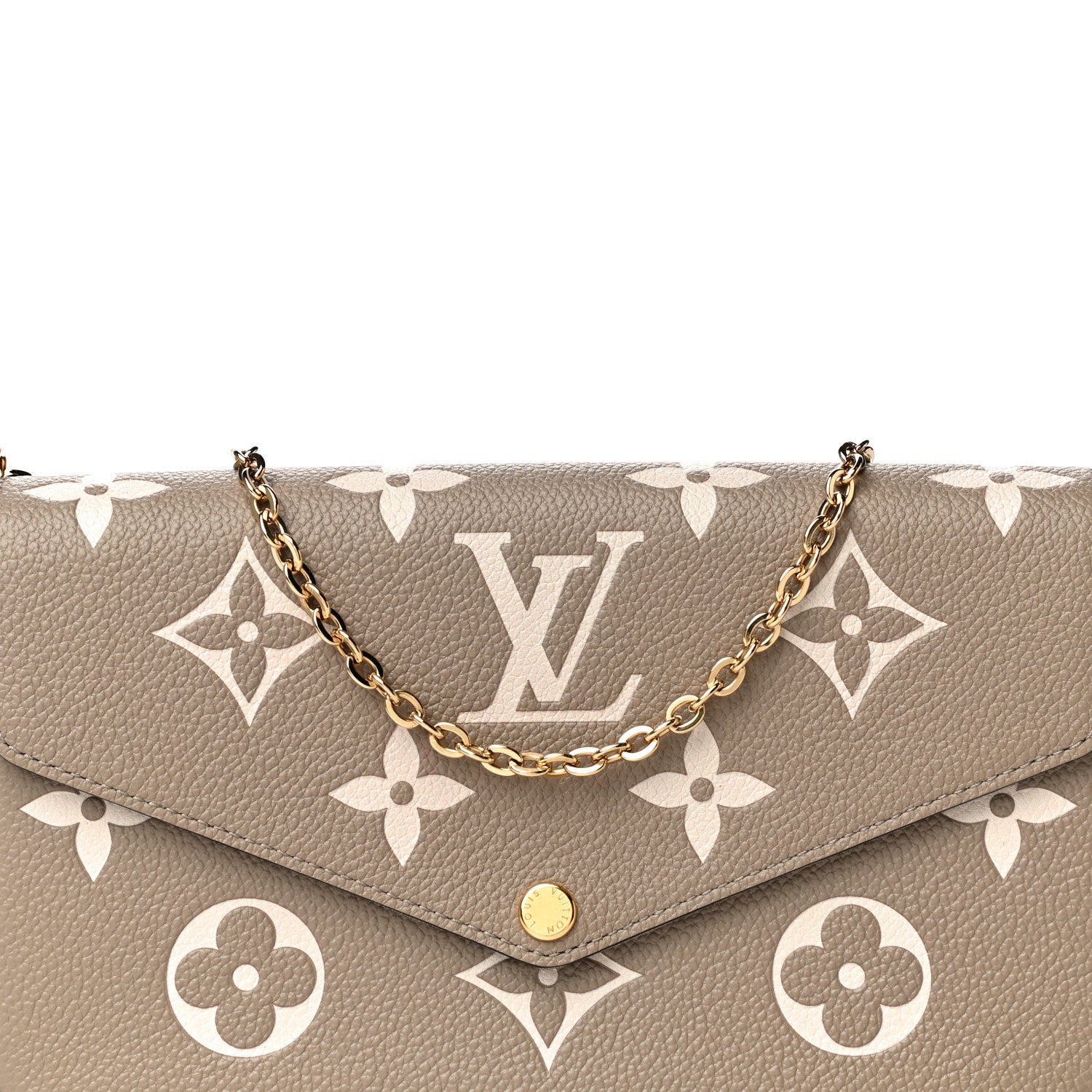 Louis Vuitton Empreinte Monogram Giant Felicie Pochette Tourterelle Creme 10 of 14
