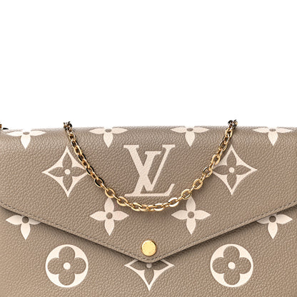 Louis Vuitton Empreinte Monogram Giant Felicie Pochette Tourterelle Creme 10 of 14