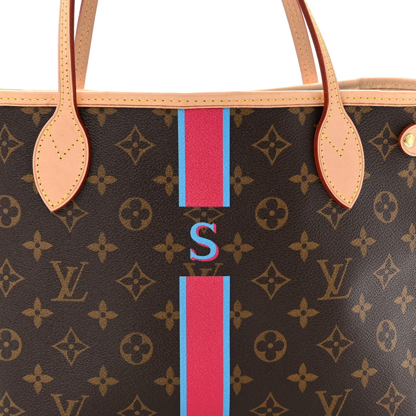 Monogram My LV Heritage Neverfull PM Fuchsia Blue Clair