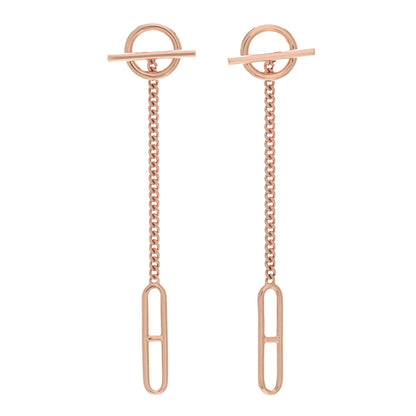 Hermes 18K Rose Gold Echappee Earrings 1 of 6