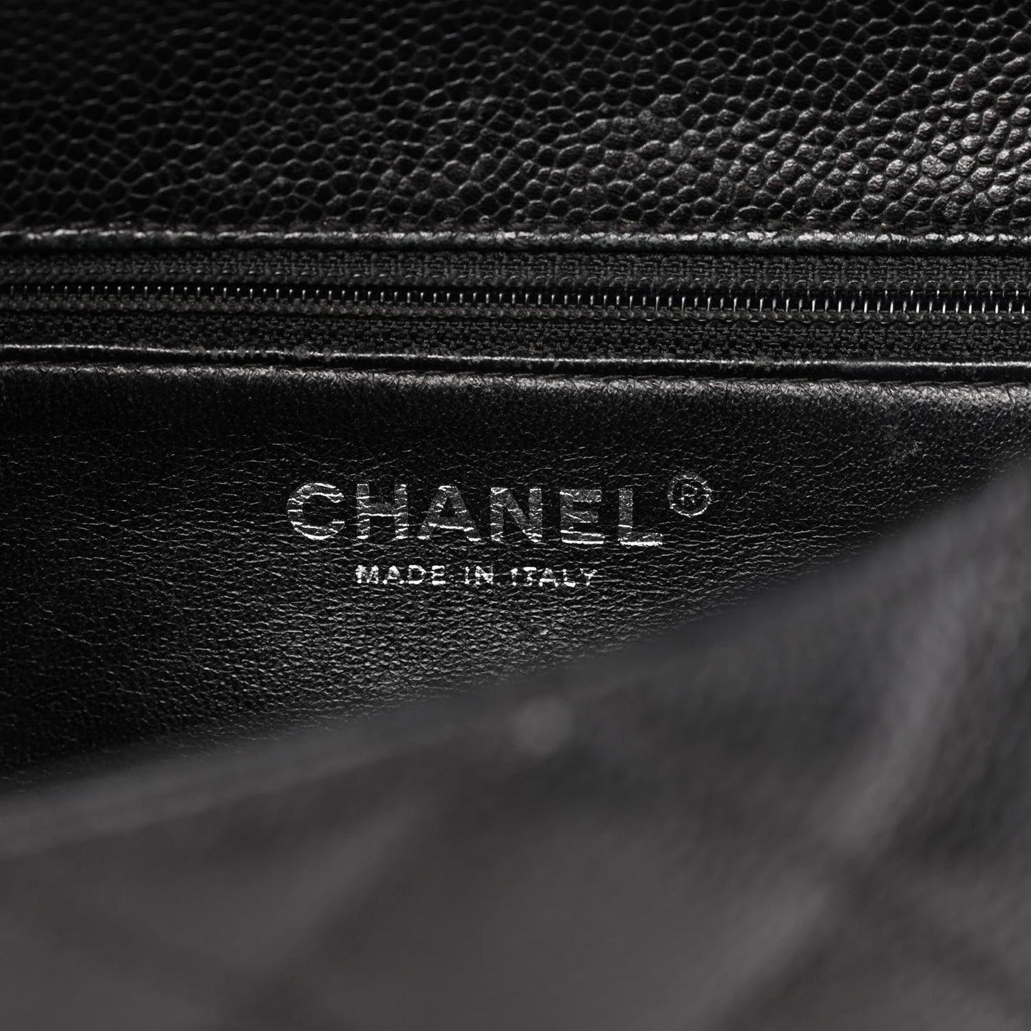 Caviar Quilted Medium Kelly Flap Bag Black