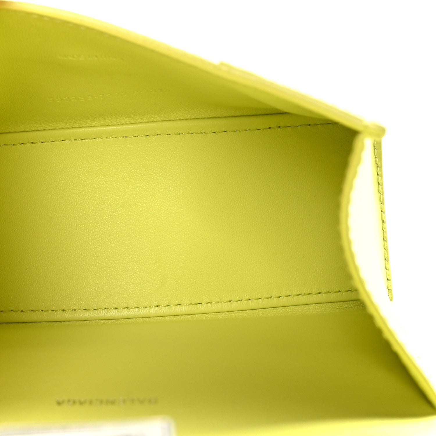 Balenciaga Shiny Box Calfskin Hourglass Top Handle Bag XS Lime 5 of 9