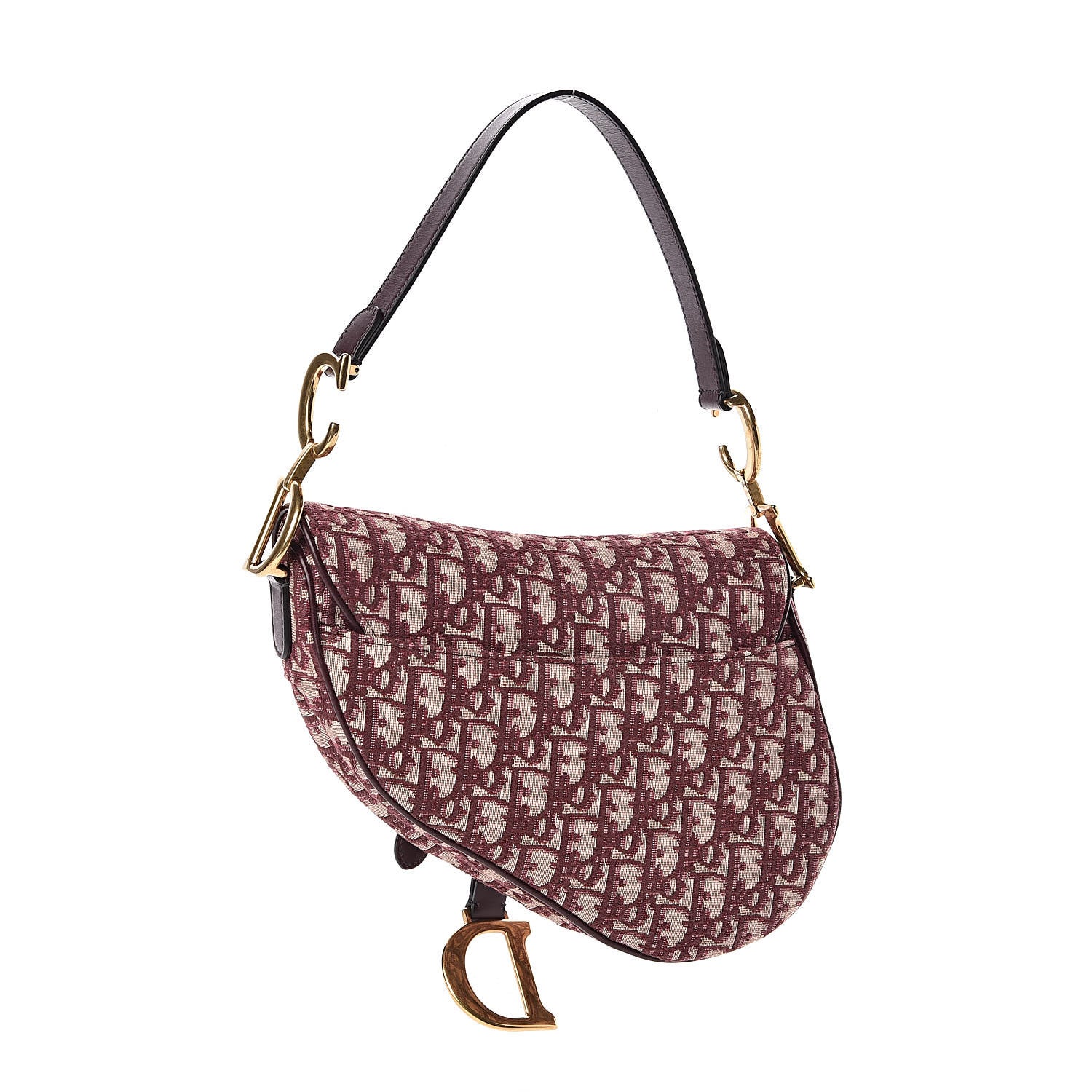 Christian Dior Oblique Saddle Bag Burgundy 3 of 11