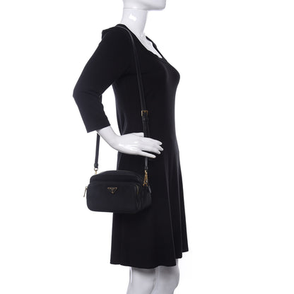 Prada Saffiano Lux Camera Case Crossbody Bag Black 2 of 10