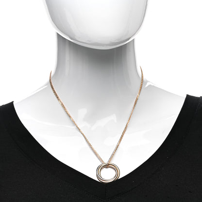 Cartier 18K Pink Yellow White Gold Trinity Triple Chain Pendant Necklace 2 of 5