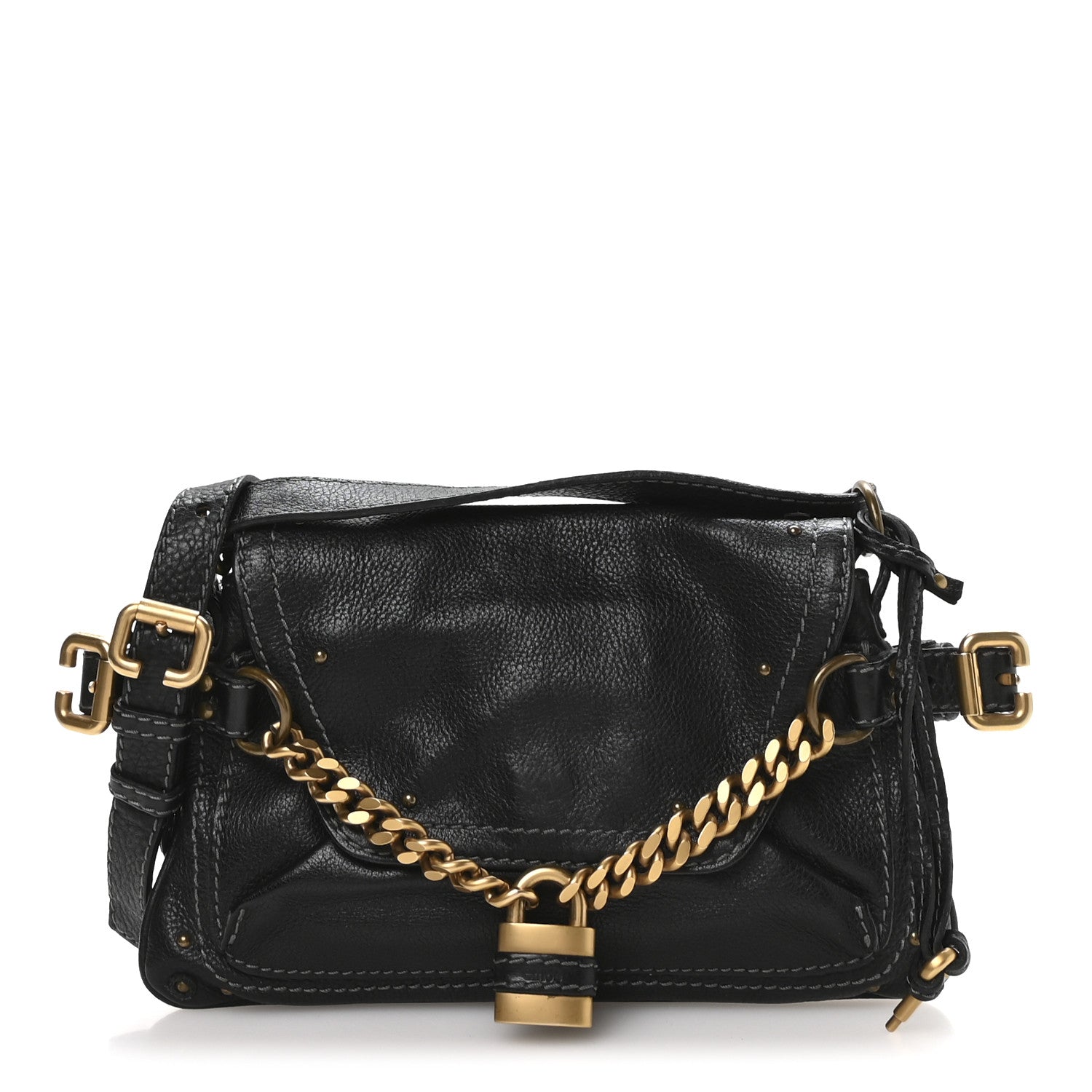 Chloe Calfskin Small Paddington Capsule Satchel Black 1 of 11