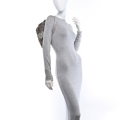 Fendi Metallic Lurex Zucca Vitello Baguette Argento 2 of 10