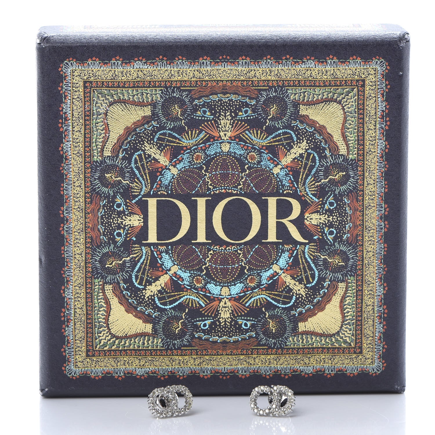 Christian Dior Crystal Clair D Lune Earrings Silver 5 of 5