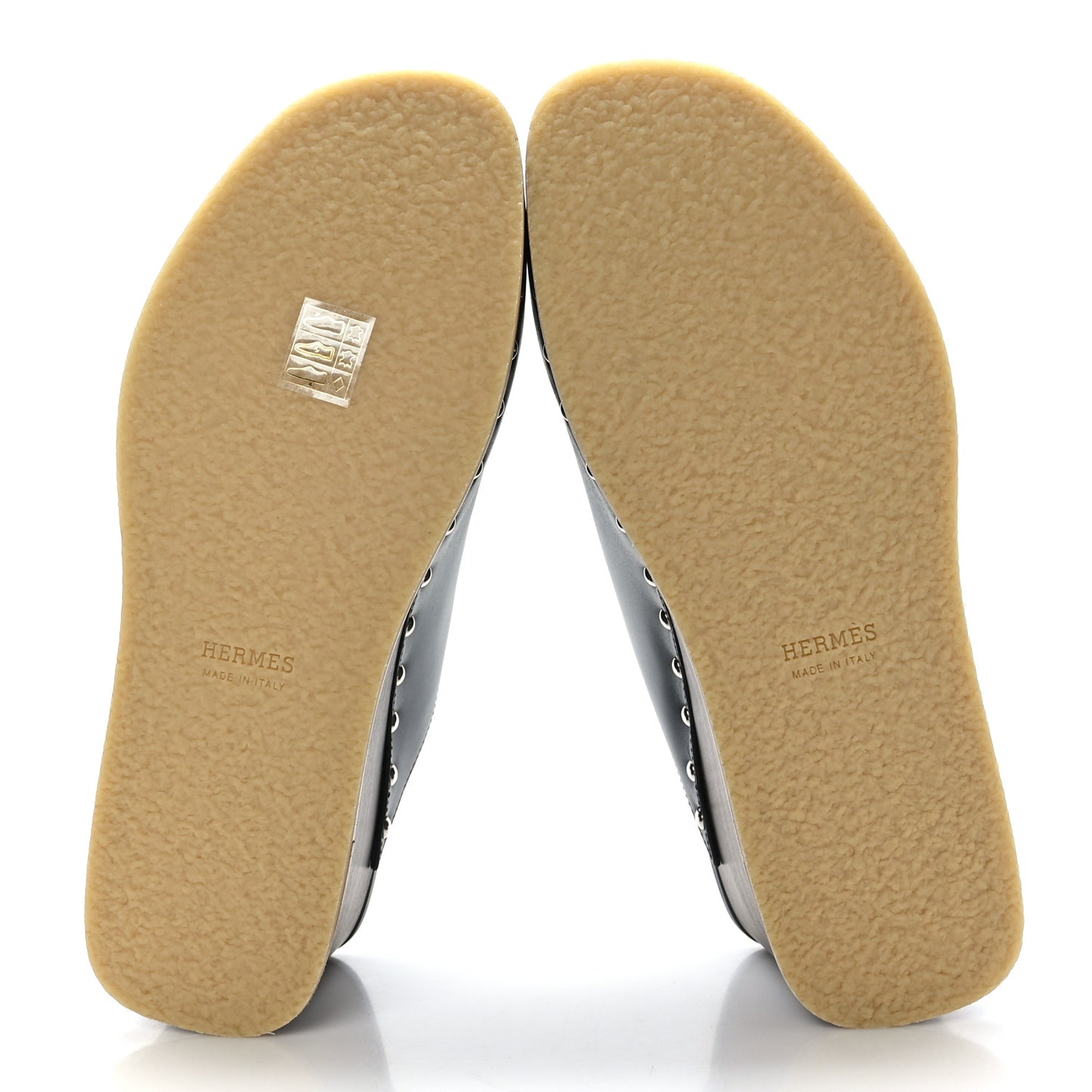 Calfskin Beechwood Earth Mules 40 Black