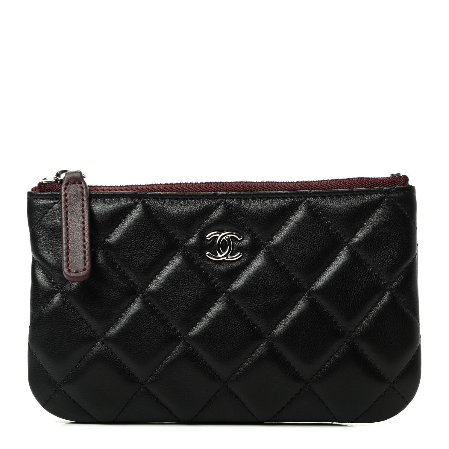 Chanel Lambskin Quilted Small Cosmetic Case Black 1 of 7