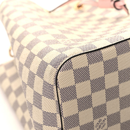 Louis Vuitton Damier Azur Neonoe MM Eau De Rose 8 of 11