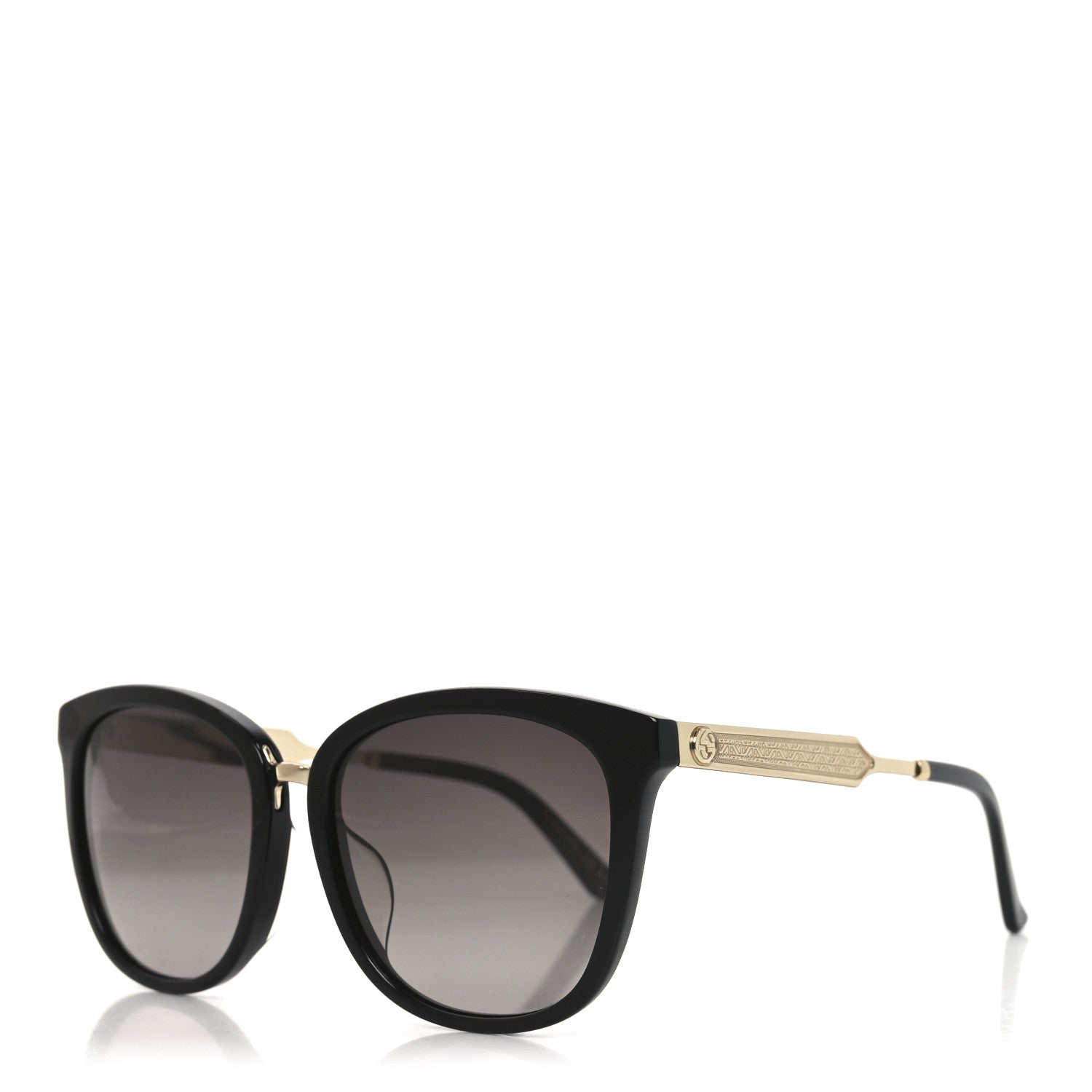 Gucci Acetate Sunglasses GG0073SK Black Gold 1 of 8