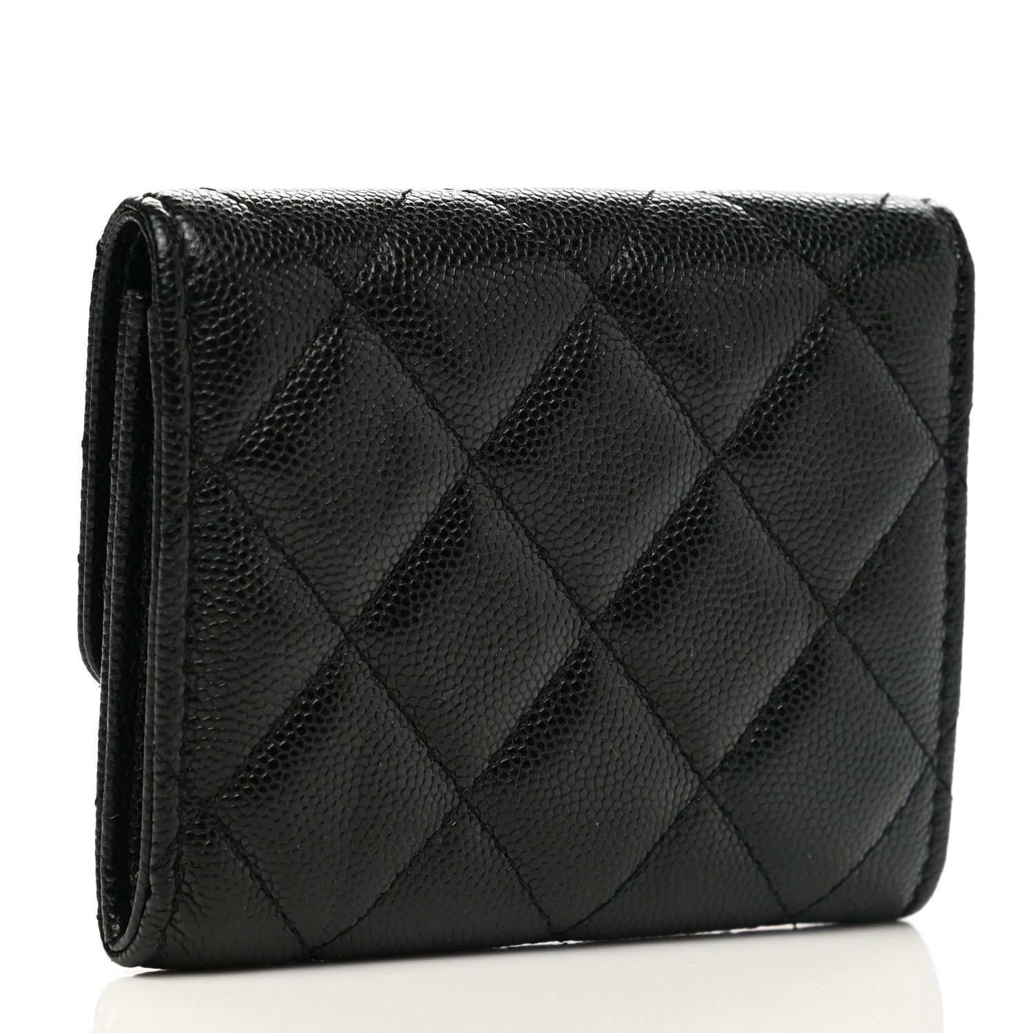 Chanel Caviar Quilted My Everything Flap Card Holder Wallet Black 3 of 8