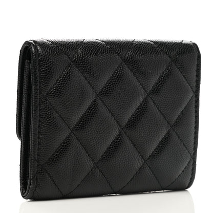 Chanel Caviar Quilted My Everything Flap Card Holder Wallet Black 3 of 8