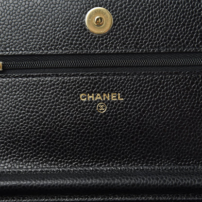 Chanel Caviar Quilted Wallet On Chain WOC Black 6 of 11