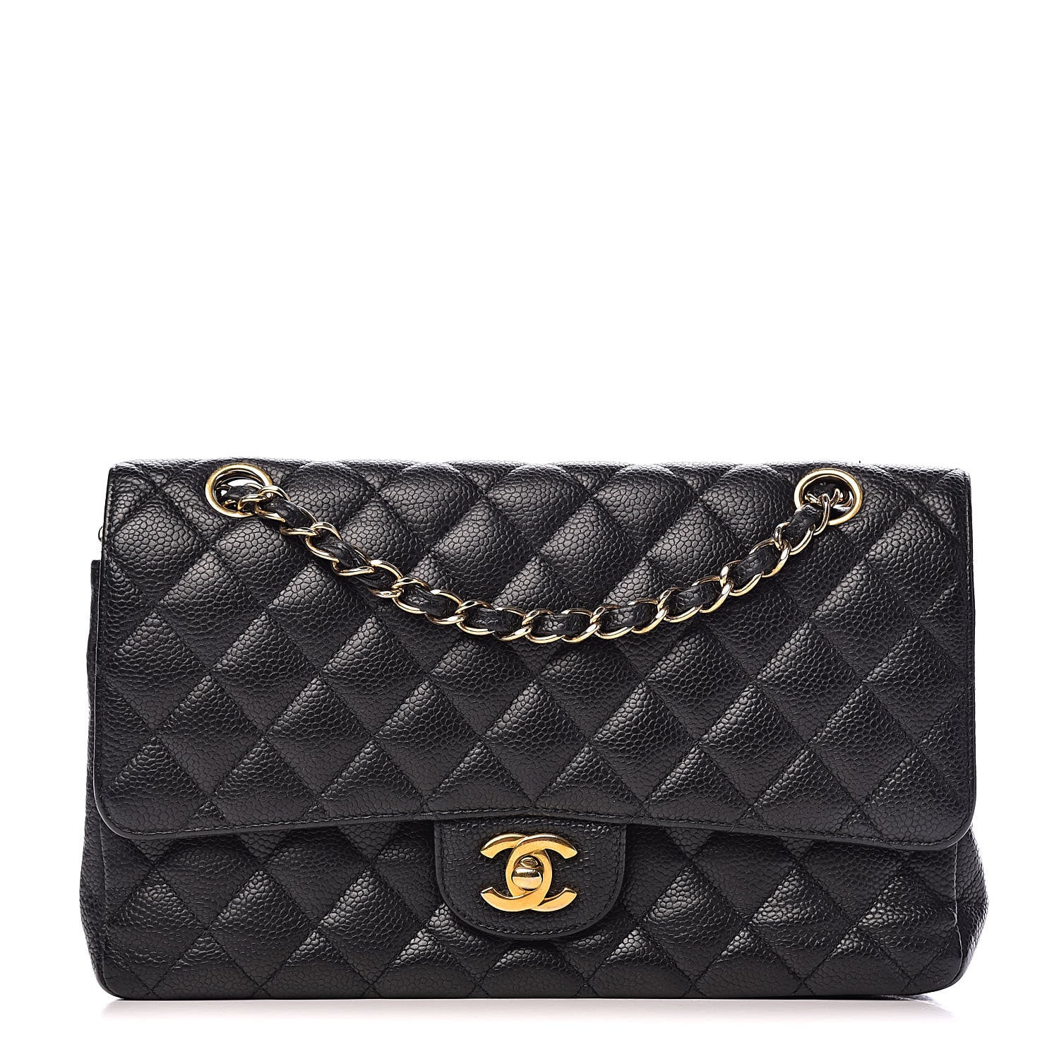 Chanel Caviar Quilted Medium Double Flap Black 1 of 13