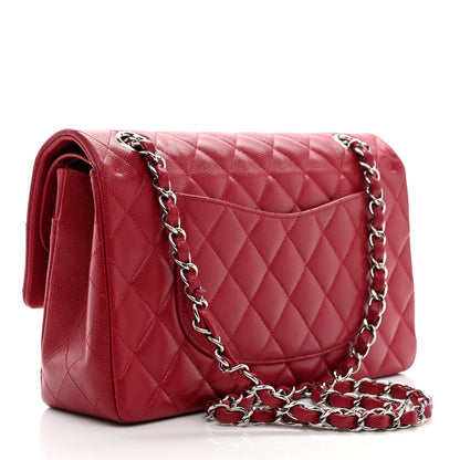 Chanel Caviar Quilted Medium Double Flap Dark Red 3 of 10