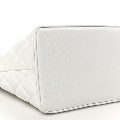 Chanel Caviar Quilted Medallion Tote White 10 of 11