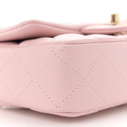 Chanel Lambskin Quilted Extra Mini Rectangular Flap Light Pink 9 of 11