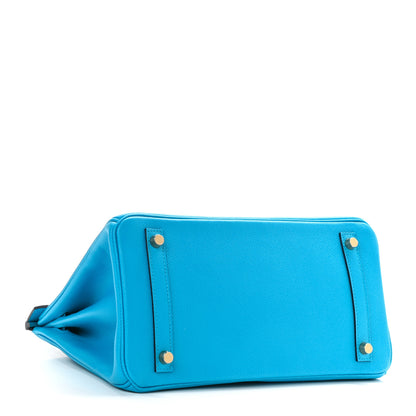 Hermes Epsom Birkin 30 Bleu Frida 4 of 11